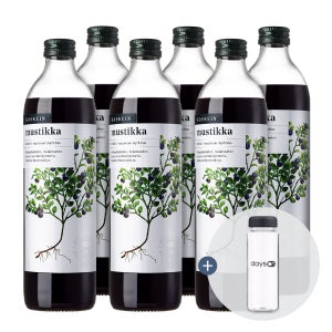 [증정행사] 핀란디아 핀란드산 카스케인 블루베리 원액 주스 500ml 6병 + 전용보틀 증정