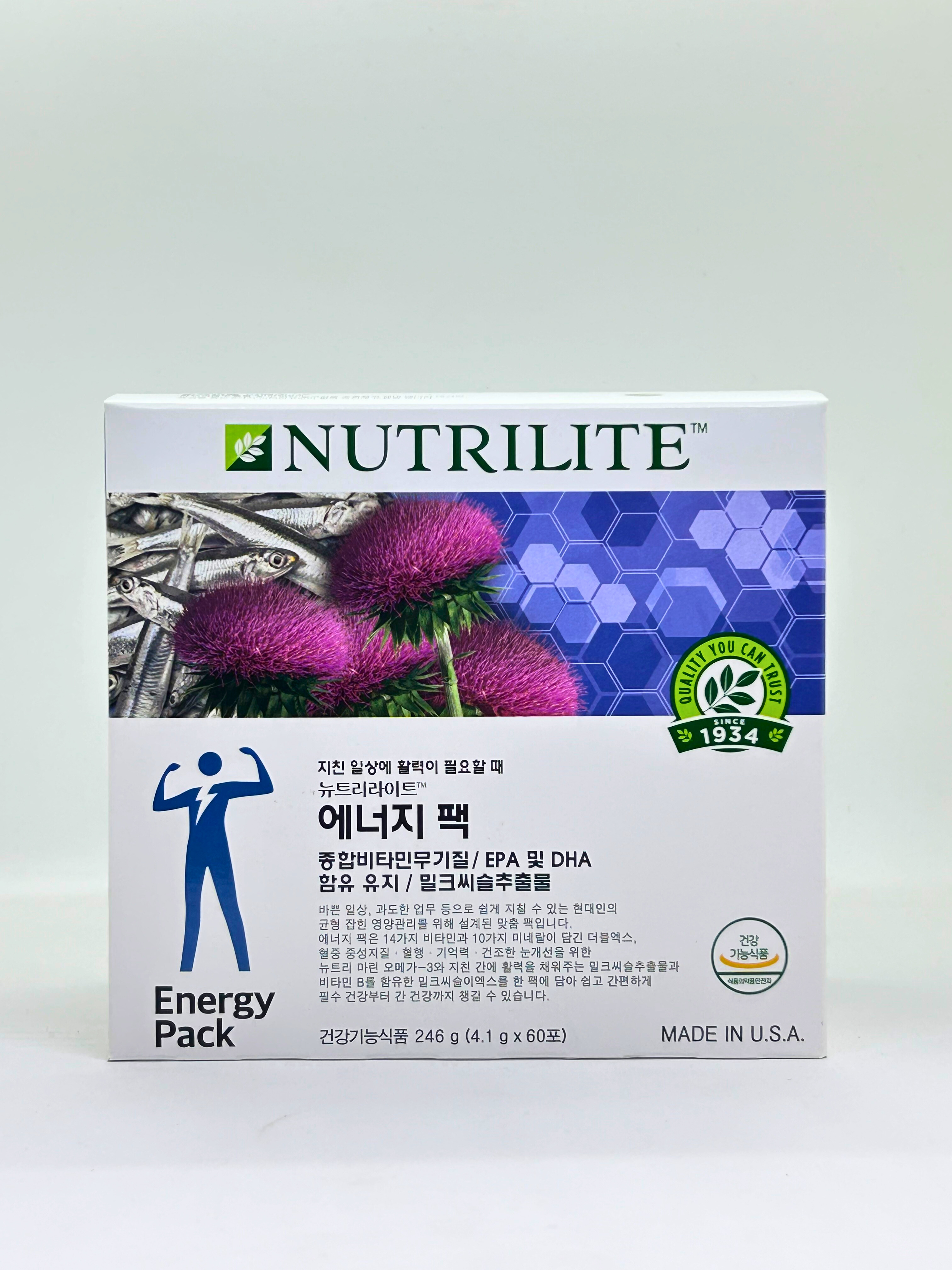 암웨이 맨즈팩 맨즈 에너지팩 종합비타민 60포