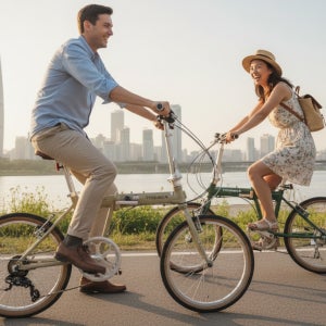 티티카카 플라이트 F7 - 시마노7단,알루미늄 접이식 미니벨로 자전거,F7 무광 레이싱그린 반조립