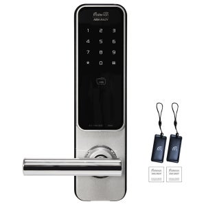 게이트맨 디지털도어락 [라이노] 카드4개 번호키 슬림디자인 내부이중잠금 스마트 현관문도어락