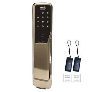 게이트맨 푸시풀도어록 댄디 카드키4개 번호키 푸시바잠금 내부이중잠금 현관문 디지털도어락