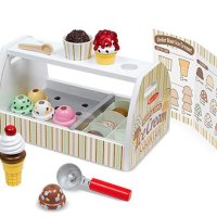 Melissa & Doug Wooden Scoop and Serve Ice Cream Counter (28 pcs) 멜리사앤더그 아이스크림 카운터 놀이