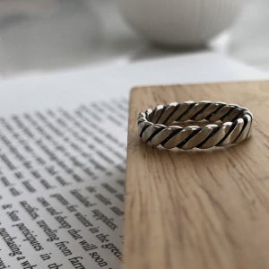 실버 트위스트 은반지 5size