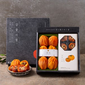 [감꽃시절] 영동 곶감 & 호두말이 2팩 선물세트 & 보자기 포장