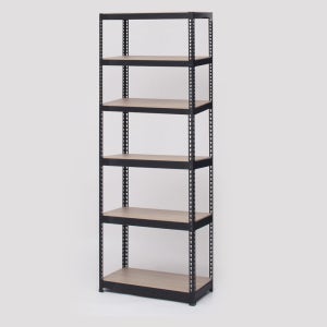 스피드랙 조립식앵글 수납장 6단 7단 8단(백색, 검정) 강화합판 12T 일체형기둥