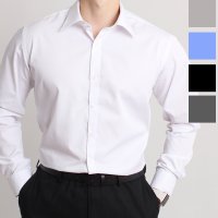 남자 슬림 머슬핏 스판 링클프리 와이셔츠 (6color)