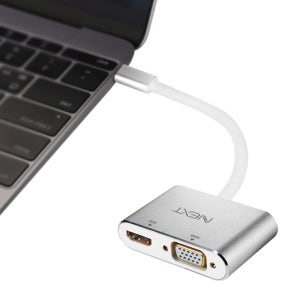 NEXT-2252TCHV TYPE-C to HDMI+VGA Dual Display Converter 확장,복제 동시출력지원
