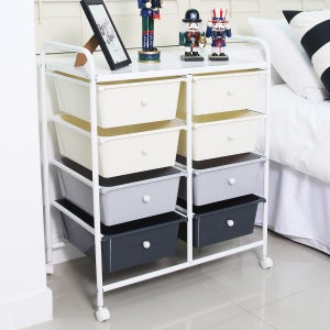 이동식트롤리 수납선반 더블 트롤리 4단