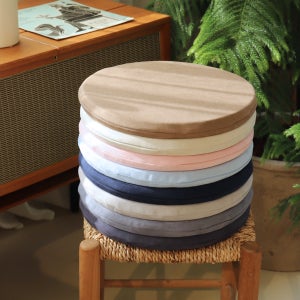 유노야 마카롱 극세사 스웨이드 원형방석 (지름35/40,8컬러) 식탁벤치 학교의자방석