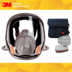 방독면 풀셋트 3M 전면형 방독마스크 복합용 정화통 방진필터 전면보호필름 구성