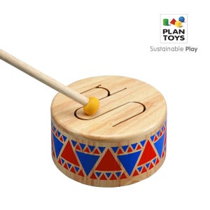 플랜토이즈 아기 유아 원목 장난감 악기 우든 드럼 6404