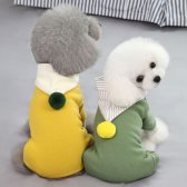 강아지옷 폼폼방울 올인원