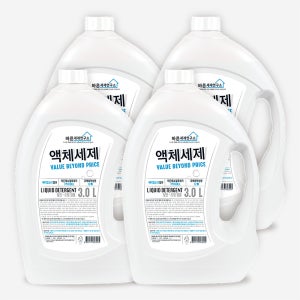 무궁화 바른세제연구소 베이킹소다 액체세제 3L X 4개