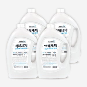 무궁화 바른세제연구소 베이킹소다 액체세제 3L, 4개