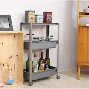 세탁실틈새수납장 주방 욕실 선반 이동식 트롤리