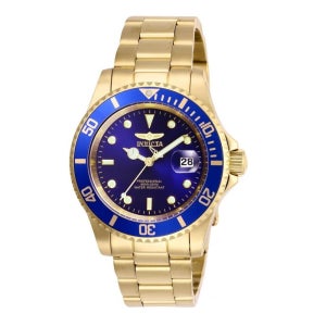인빅타 26974 프로 다이버 쿼츠 골드 메탈 방수 청판 남자 패션 손목 시계