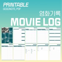 record-maniac#10 영화 기록 (movie log) / PDF 서식 아이패드 다이어리 속지 굿노트속지