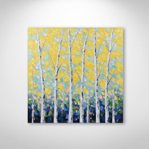 [Gallery Edition] 돈들어오는 자작나무 그림 유화 (70x70cm)