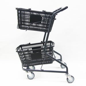 마트카트 백화점 고급매장 소형매장 장바구니 바구니형 쇼핑카트 진회색