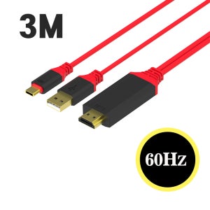 3M 갤럭시S10 덱스 60Hz 4K C타입 MHL 미러링 케이블 USB충전식 HDMI2.0 노트 S 8 9 넷플릭스지원
