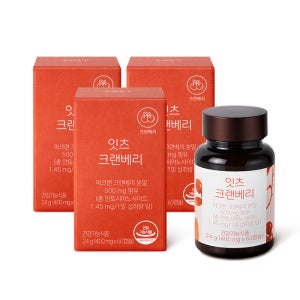 네츄럴굿띵스 잇츠 크랜베리 방광 여성 임산부 영양제 요로건강 파크랜 60캡슐, 3개