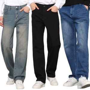 남자 청바지 스판 빅사이즈 블랙진 밴딩 테이퍼드 와이드 남성 일자 9부 슬림핏 60종