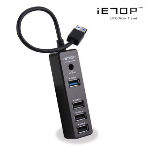 이탑 U32-09 초고속 USB3.0 유전원 4포트허브 블랙