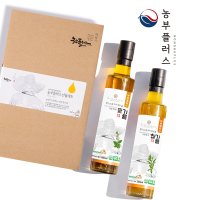 국산 저온압착 참기름과들기름 300ml 선물세트 농부플러스