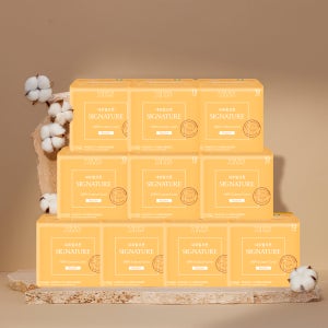 내츄럴코튼 시그니처 순면 친환경 특허 코튼 생리대 중형 10팩 [N배송]