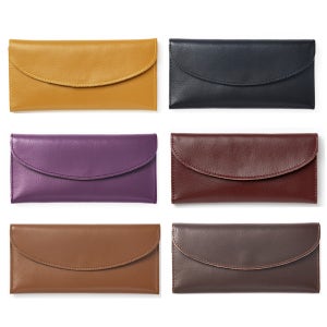 여성장지갑 소가죽 슬림 여자장지갑 똑딱이잠금 편지봉투디자인