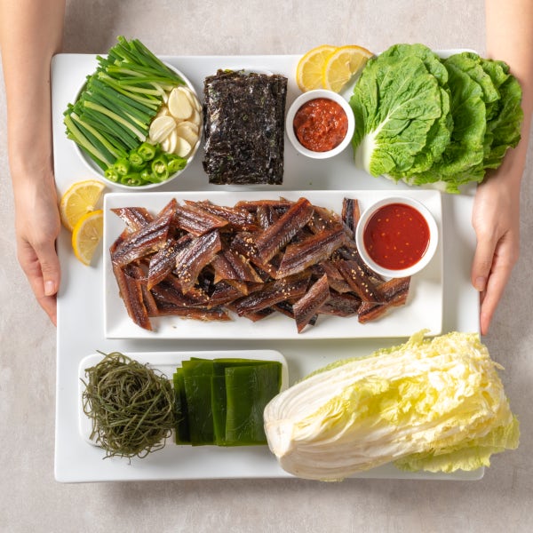 포항 구룡포 과메기 야채세트 꽁치 손질 과메기세트