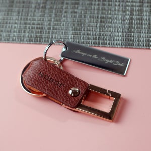 JOBON 폴딩 이니셜각인 자동차 가죽키링