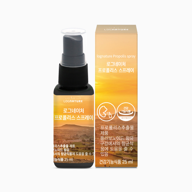 <b>로그네이처</b> 호주산 순수 수용성 <b>프로폴리스</b> 스프레이 무알콜 25ml 1병