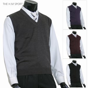 남자 니트 조끼 브이넥 울조끼 정장 베스트