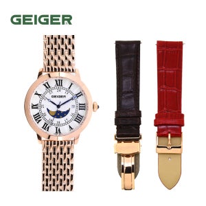 본사직영/정품 가이거 문페이즈 악어밴드워치 GE1182 4종1택