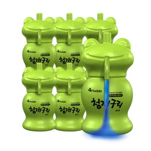 하비비 청개구리 자동 변기 세정제 프리미엄 120g, 6개