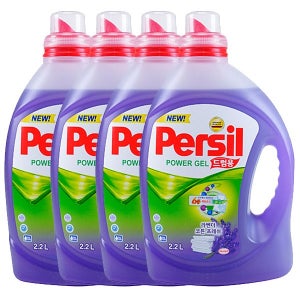 퍼실 파워젤 라벤더 드럼 일반 겸용 2.2L X 4개