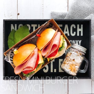 미니버거샌드위치(2pcs) 단체주문 컵과일배달 과일도시락 과일 간식 서울 경기 인천 배송