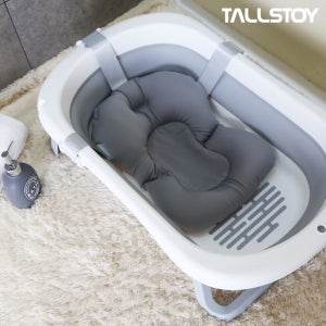 [톨스토이] 접이식욕조+목욕쿠션 신생아 아기 유아 탈부착등받이