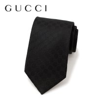 [정품] GUCCI 구찌 GG 패턴 벨트 명품 넥타이 블랙 65201000