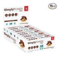 SimplyProtein Bar Peanut Butter Chocolate 심플리 프로틴바 피넛버터 초콜릿 프로틴바 1.41oz(40g) 15개입