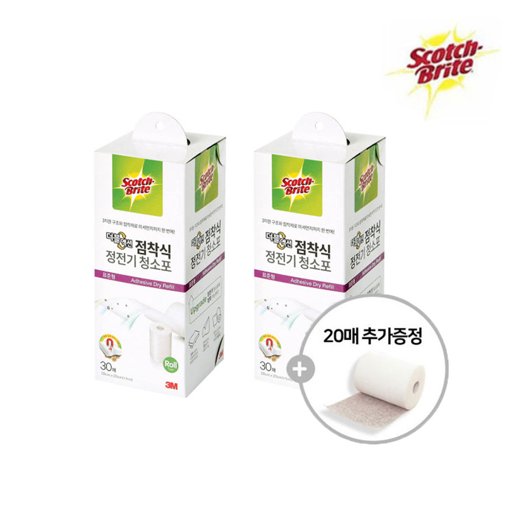 3M 스카치브라이트 점착식청소포 60+20매 표준형