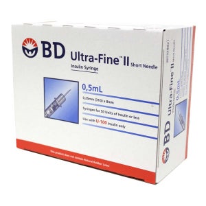BD 울트라파인2 인슐린 주사기 31G 8mm 0.5ml 1박스