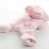 강아지옷 곰돌이 별 패치 애견 올인원