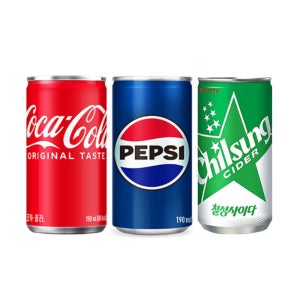 미니 캔음료 코카콜라 펩시콜라 칠성사이다 190ml 30캔 업소용 사무실음료