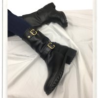 [리즈테일] 레더버클 미들부츠 leather buckle middle boots