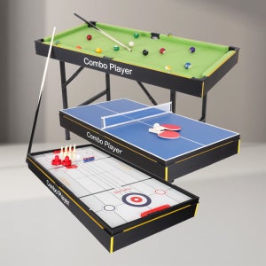아리프 5in1 콤보플레이어 미니 당구대 포켓볼 가정용 실내 멀티 게임 탁구 농구 접이식