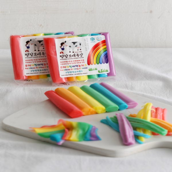 무지개치즈 평창보배목장 수제 무지개 찢어먹는치즈 100g