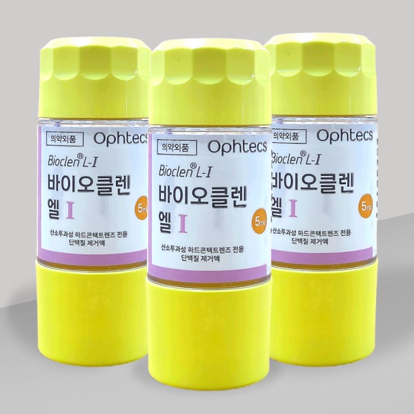 바이오클렌엘1 드림렌즈세척액 하드렌즈단백질제거 5ml 3개