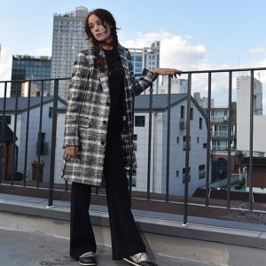 [카티아조] 메탈 체크 코트 katiacho Metal Check Coat